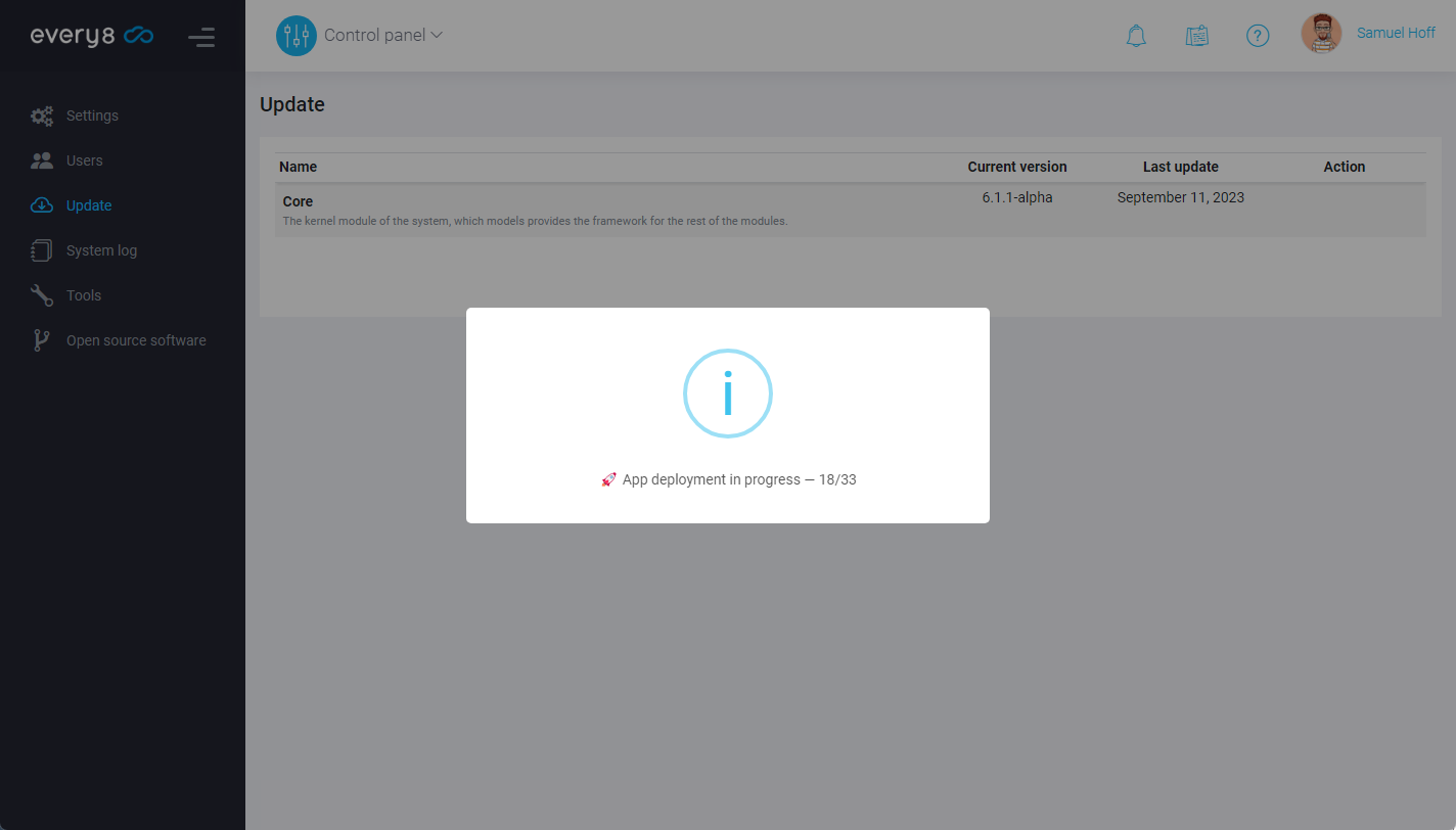 Revamped Update Module Interface