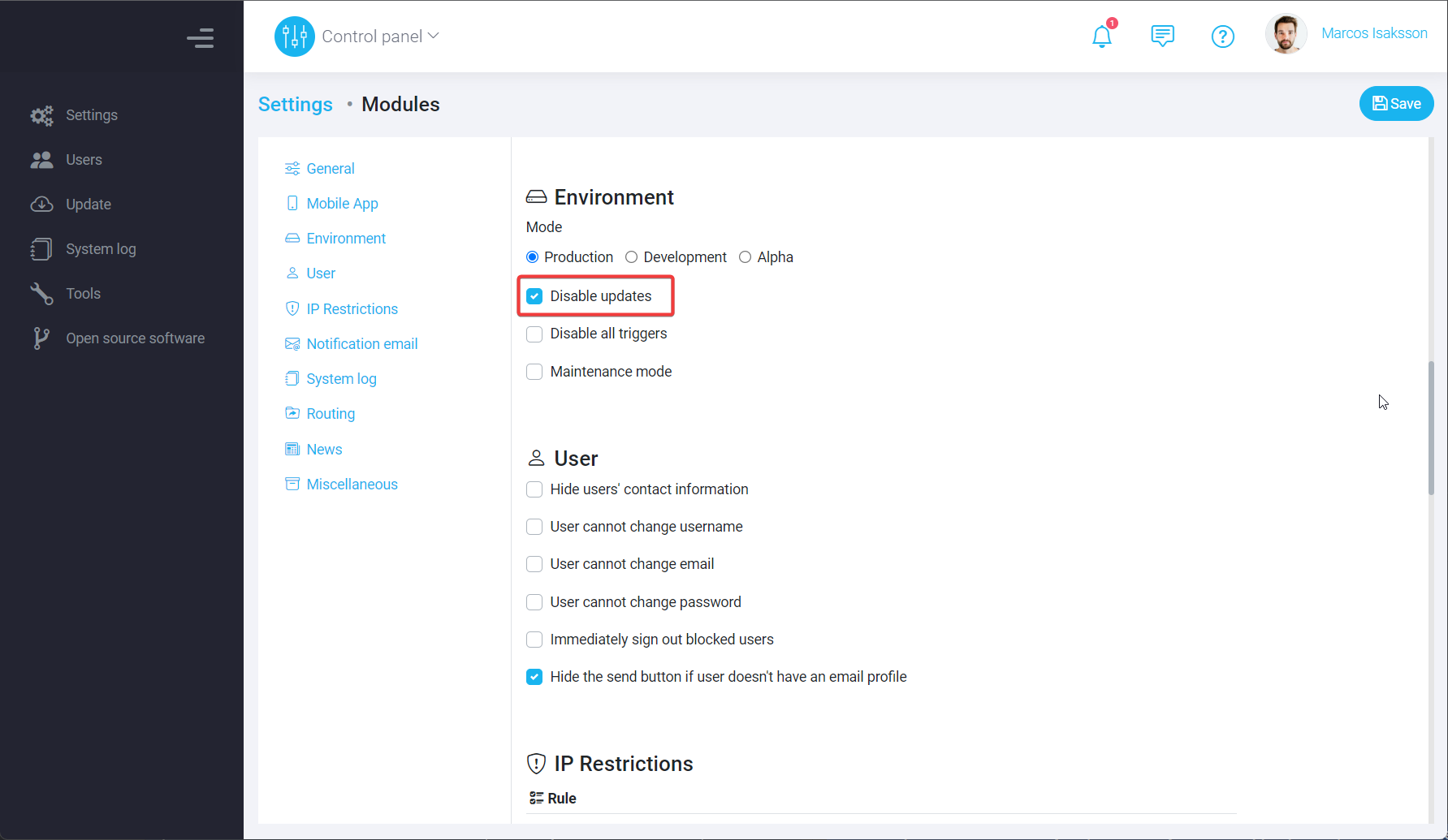 "Disable updates" Setting: Taking Control of Your Software